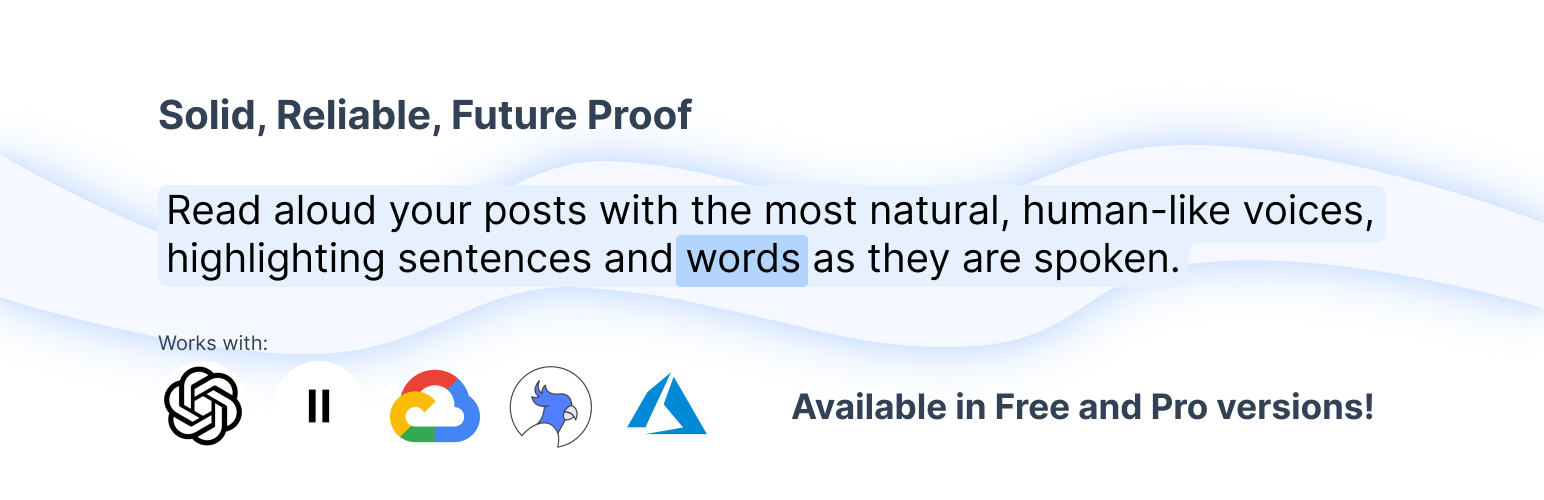 Reinvent WP Text to Speech player preview